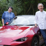 愛車と結婚記念夫婦写真