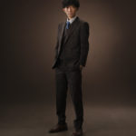 男性成人記念写真