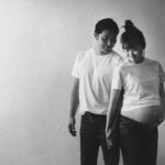 白黒マタニティフォト