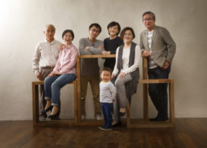 結婚記念日家族写真