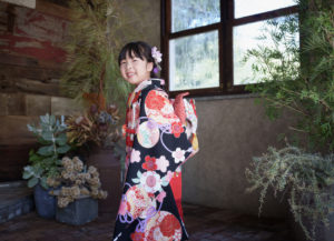 お外で7歳七五三撮影