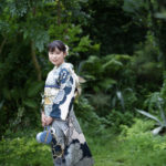 外で成人式撮影