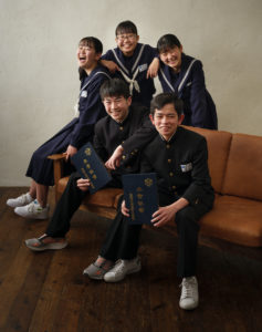 友達5人中学校卒業記念