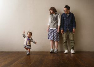 1歳誕生記念家族3人