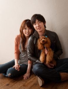 愛犬と結婚記念日写真