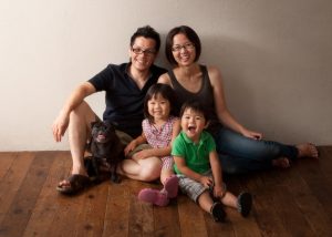 ペットと家族写真