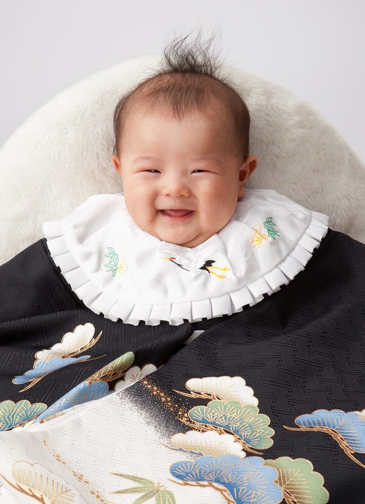 百日男の子記念写真
