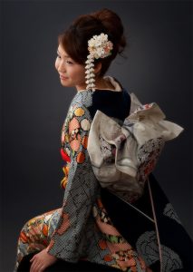 成人記念帯姿写真