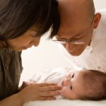 お宮参り3人家族写真