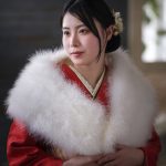 ショール姿成人記念写真