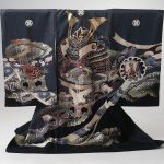 お宮参り着物濃紺に兜