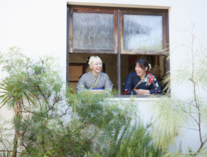 友達と成人記念写真